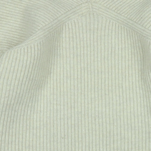 H&M Womens Beige V-Neck Wool Pullover Jumper Size S