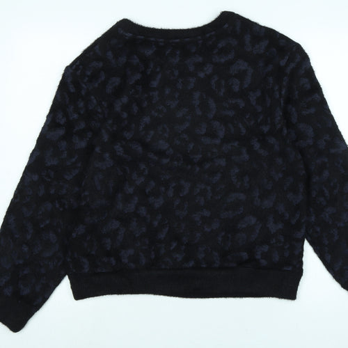 Marks and Spencer Womens Black Crew Neck Polyester Pullover Jumper Size XS