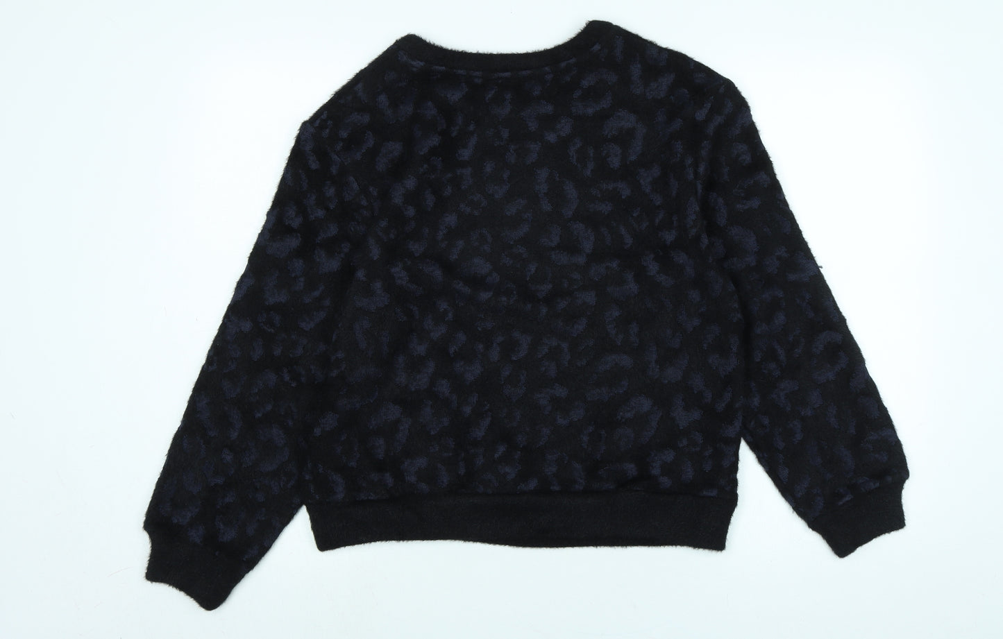 Marks and Spencer Womens Black Crew Neck Polyester Pullover Jumper Size XS