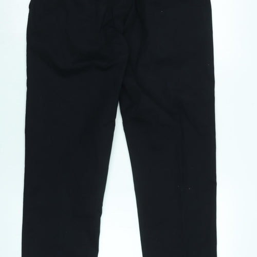 Marks and Spencer Mens Blue Cotton Trousers Size 32 in L29 in Regular Zip