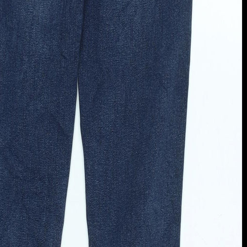 Jack Wills Womens Blue Cotton Blend Skinny Jeans Size 27 in L30 in Regular Zip