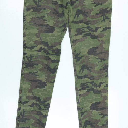 Tripp Womens Multicoloured Camouflage Cotton Blend Tapered Jeans Size 30 in L32 in Regular Zip