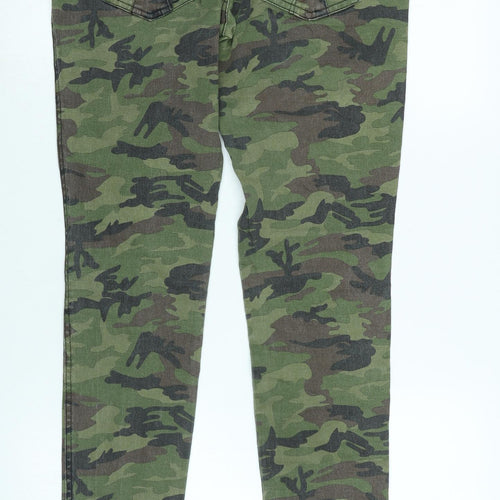 Tripp Womens Multicoloured Camouflage Cotton Blend Tapered Jeans Size 30 in L32 in Regular Zip