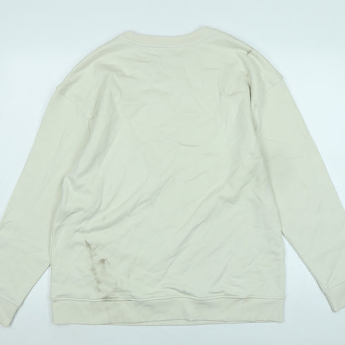 Marks and Spencer Womens Ivory Polyester Pullover Sweatshirt Size 14