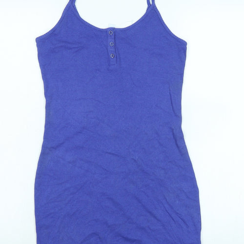 B Boutique Womens Purple Cotton Mini Size S Scoop Neck