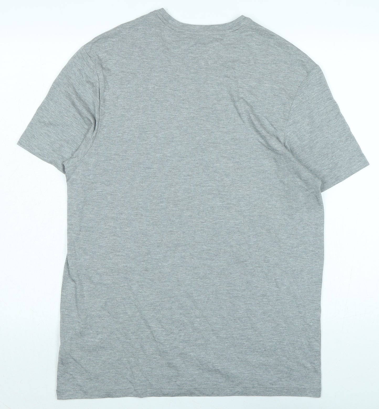 Autograph Womens Grey Cotton Basic T-Shirt Size L Crew Neck