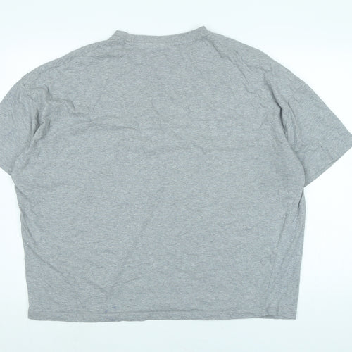 ASOS Womens Grey Cotton Basic T-Shirt Size XL Crew Neck