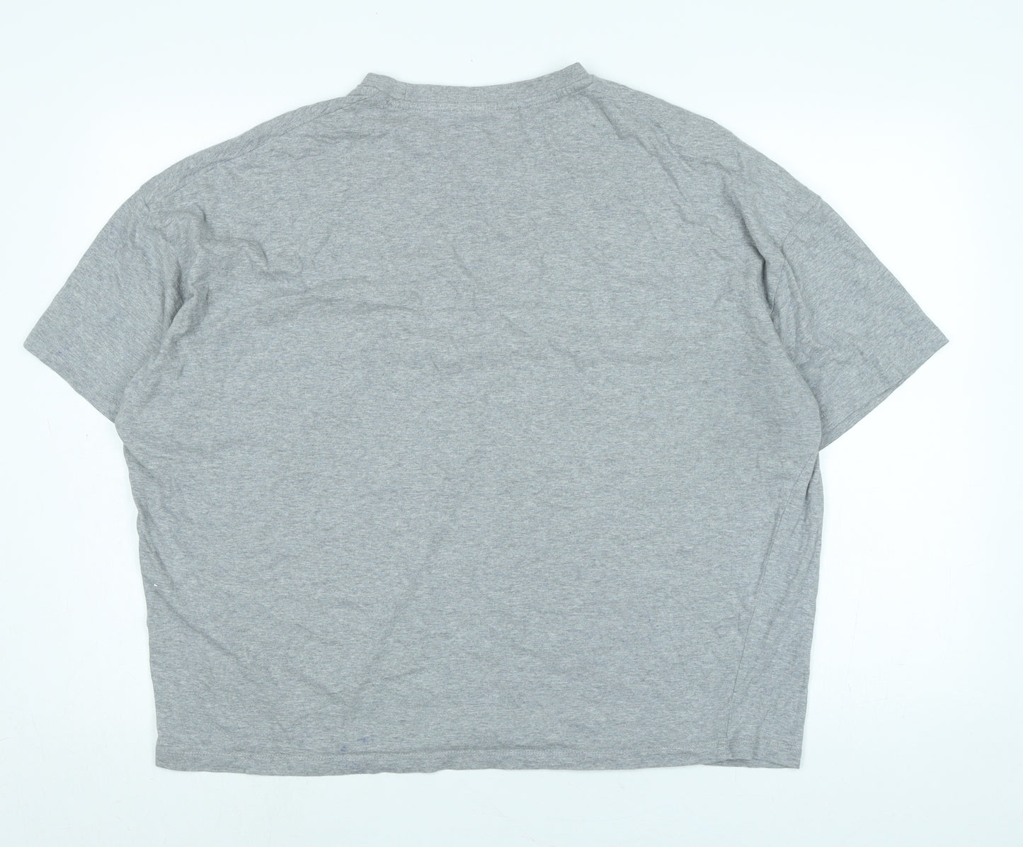 ASOS Womens Grey Cotton Basic T-Shirt Size XL Crew Neck