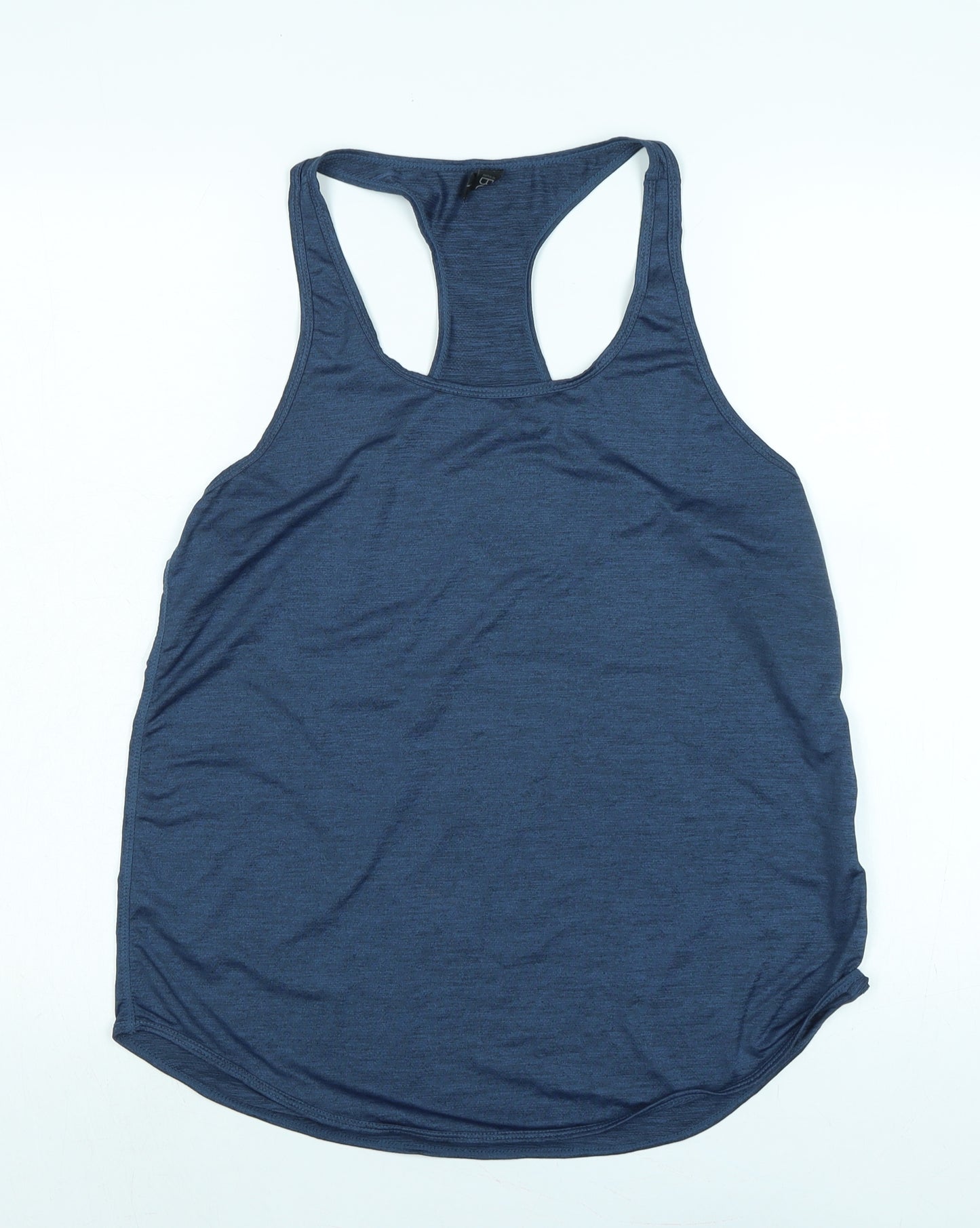 Body Womens Blue Polyester Basic Tank Size M Scoop Neck