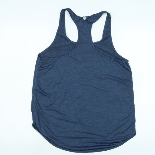 Body Womens Blue Polyester Basic Tank Size M Scoop Neck