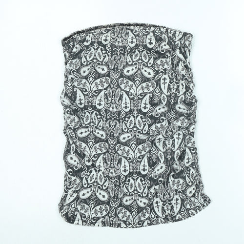 Dorothy Perkins Womens Black Cotton Basic T-Shirt Size 10 Off the Shoulder - Top sits underarms