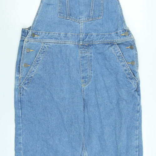 ASOS Womens Blue Cotton Jumpsuit One-Piece Size 14 L29 in Snap
