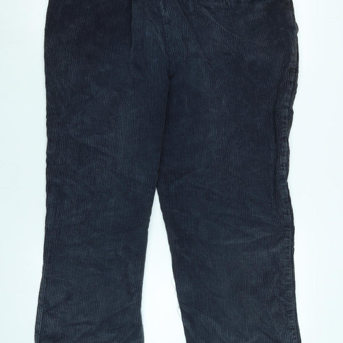 country style Mens Blue Cotton Trousers Size 34 in L26 in Regular Zip