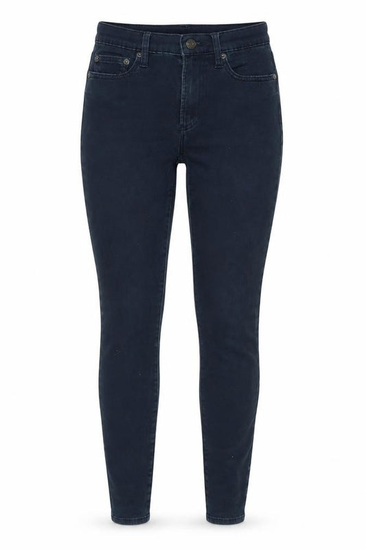 Front view of Gap women’s blue cotton blend skinny jeans, size UK 26, in, 29-inch leg regular zip