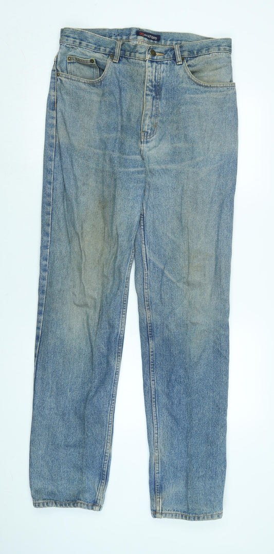 Rockford Mens Blue Cotton Straight Jeans Size 32 in L33 in Regular Zip