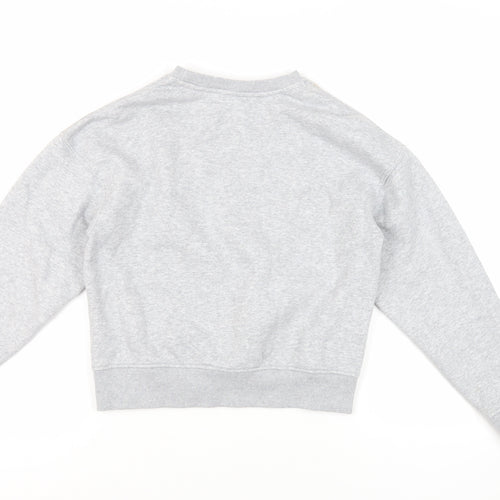 USA Pro Womens Grey Cotton Pullover Sweatshirt Size 8 Pullover - Logo