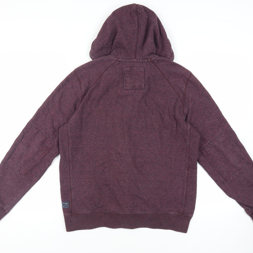 North Coast Mens Purple Cotton Full Zip Hoodie Size M - Pockets