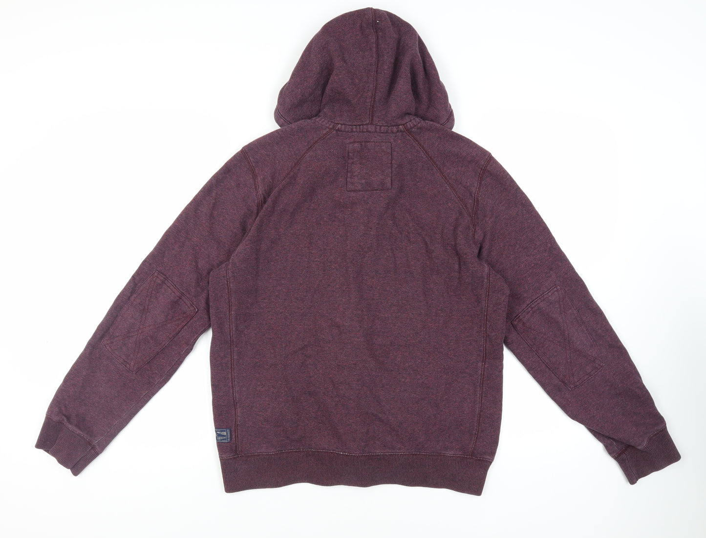 North Coast Mens Purple Cotton Full Zip Hoodie Size M - Pockets