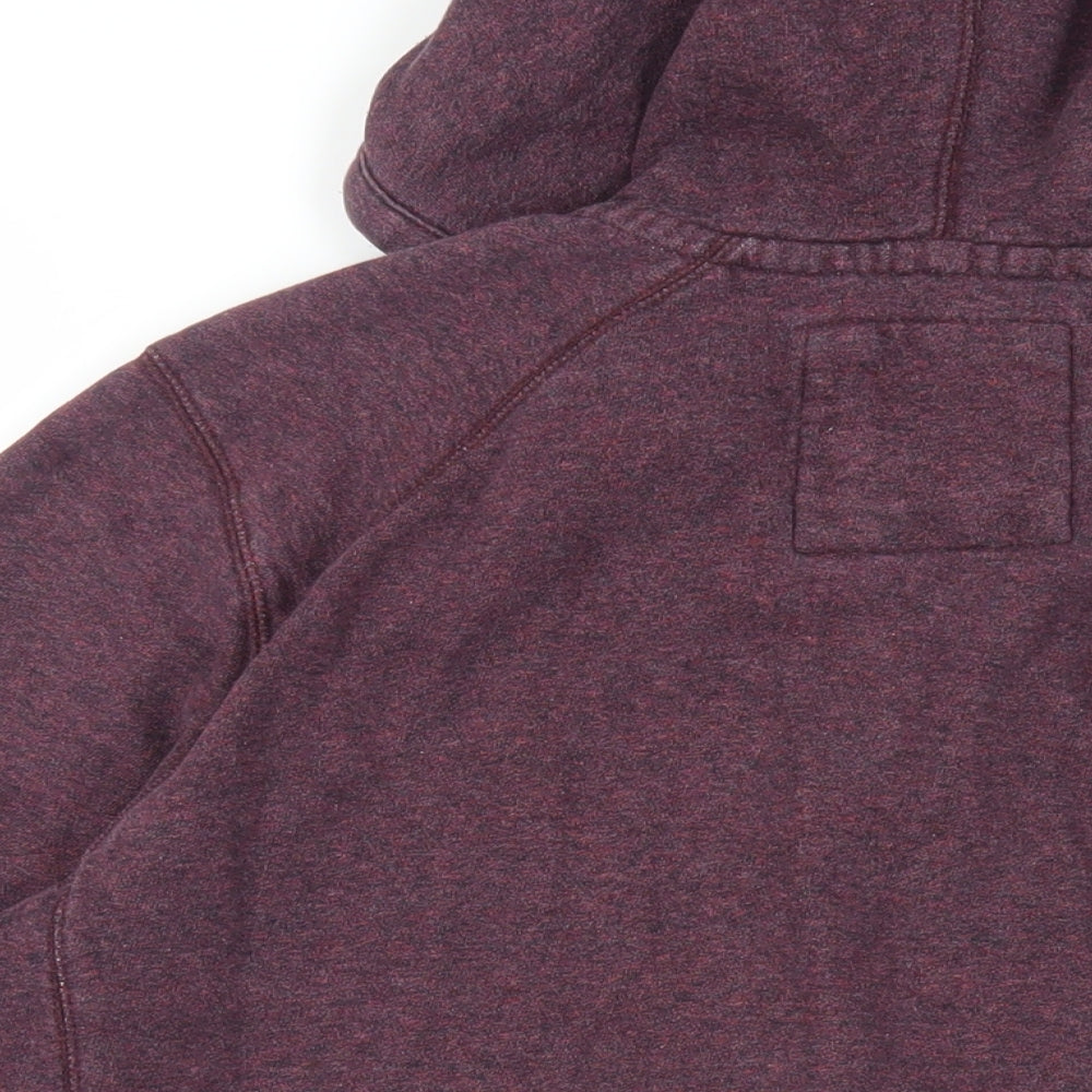 North Coast Mens Purple Cotton Full Zip Hoodie Size M - Pockets