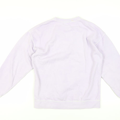 Boohoo Womens Purple Cotton Pullover Sweatshirt Size XS Pullover - Official