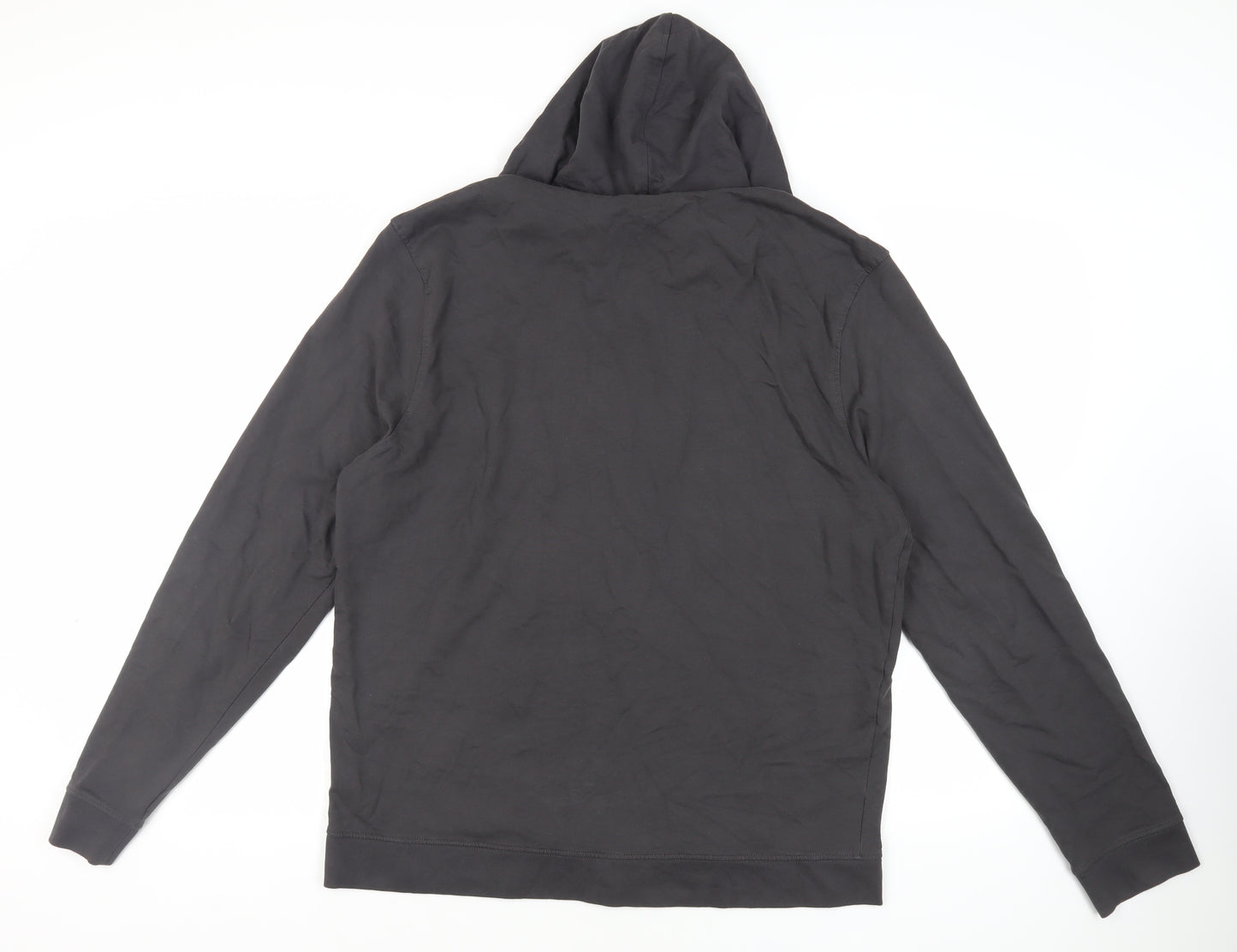 NEXT Mens Grey Cotton Full Zip Hoodie Size XL - Pockets