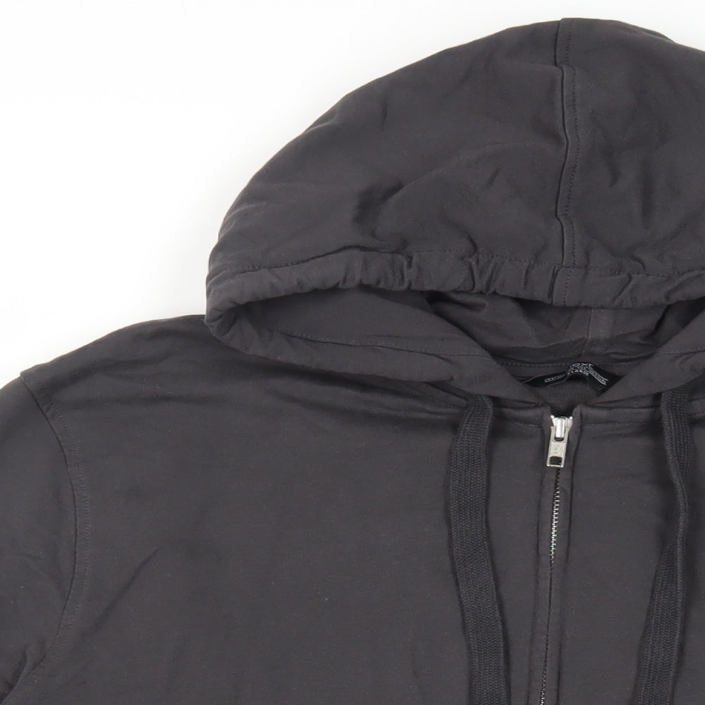 NEXT Mens Grey Cotton Full Zip Hoodie Size XL - Pockets