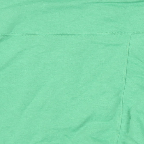 Topshop Womens Green Cotton Pullover Sweatshirt Size S Pullover