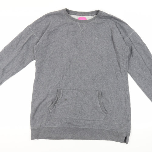 NEXT Womens Grey Cotton Pullover Sweatshirt Size M Pullover - Pockets