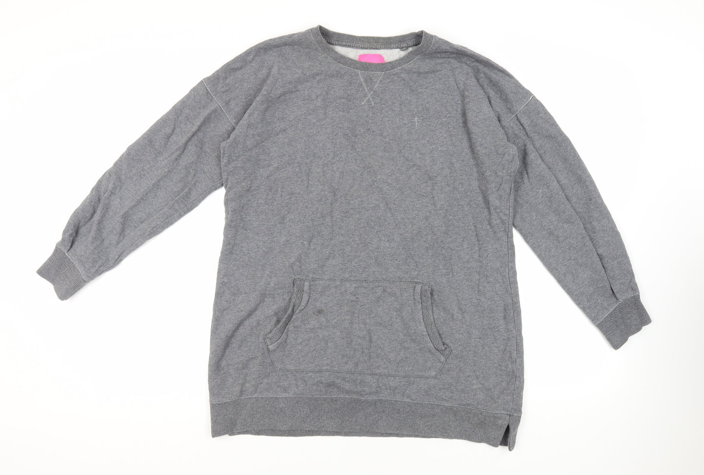 NEXT Womens Grey Cotton Pullover Sweatshirt Size M Pullover - Pockets