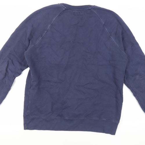 Roy Roger's Mens Blue Cotton Pullover Sweatshirt Size M - Pocket Detail