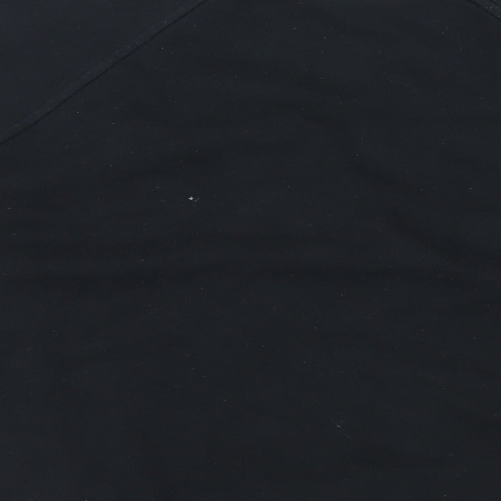 GOODMOVE Womens Black Cotton Pullover Sweatshirt Size 12 Pullover - Pockets