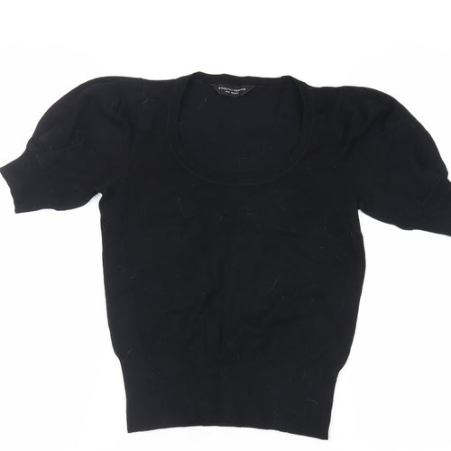 Dorothy Perkins Womens Black Scoop Neck Viscose Pullover Jumper Size 12