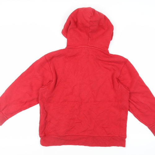 Gap Girls Red Cotton Pullover Hoodie Size L Pullover - Logo Pockets