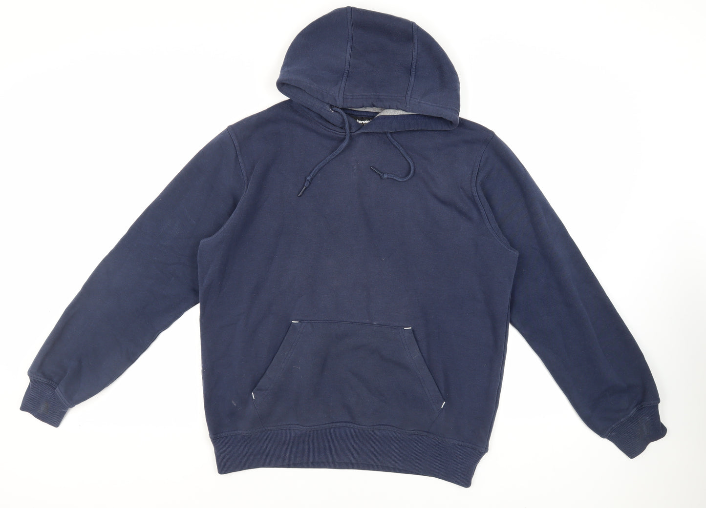 McKenzie Mens Blue Cotton Pullover Hoodie Size M - Pockets