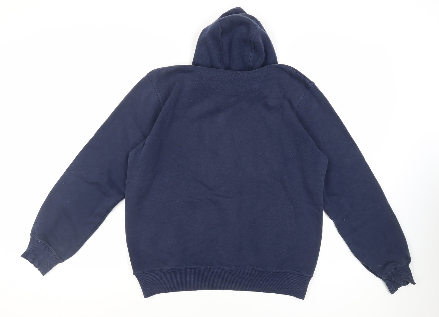 McKenzie Mens Blue Cotton Pullover Hoodie Size M - Pockets