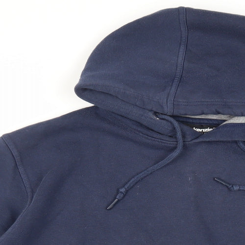 McKenzie Mens Blue Cotton Pullover Hoodie Size M - Pockets