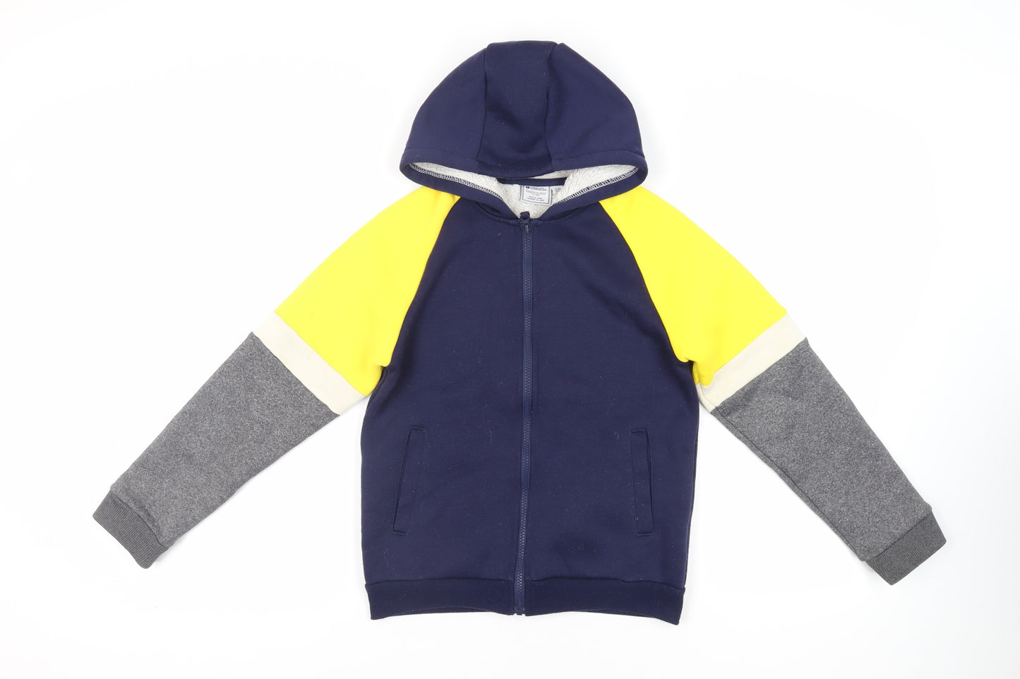 Mountain Warehouse Boys Blue Colourblock Polyester Full Zip Sweatshirt Size 11-12 Years Zip - Pockets