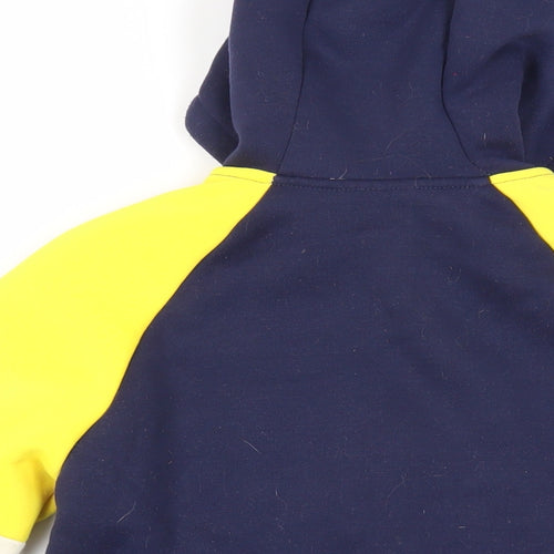 Mountain Warehouse Boys Blue Colourblock Polyester Full Zip Sweatshirt Size 11-12 Years Zip - Pockets