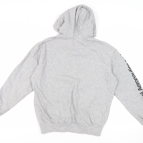 H&M Womens Grey Cotton Pullover Hoodie Size S Pullover - NASA