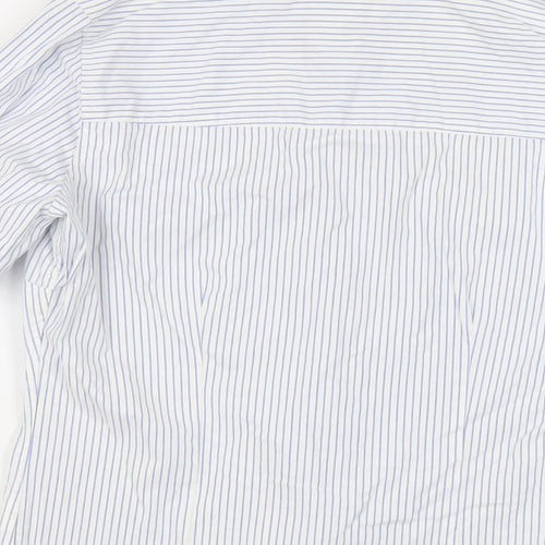 Urban Basics Womens White Striped Cotton Basic Button-Up Size 8 Collared