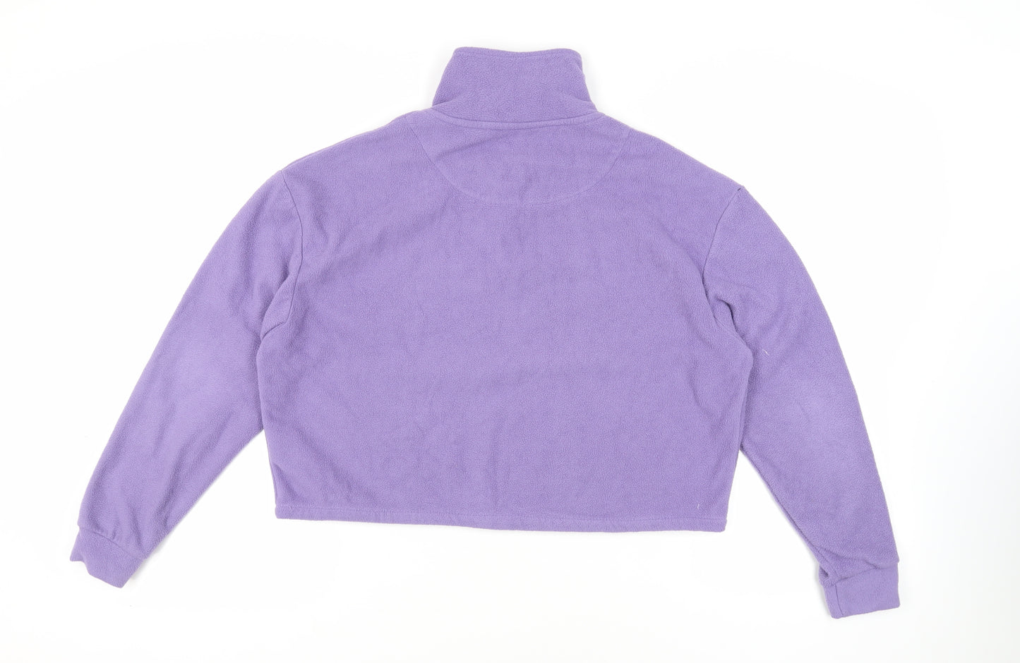 Brave Soul Womens Purple Polyester Pullover Sweatshirt Size S Zip