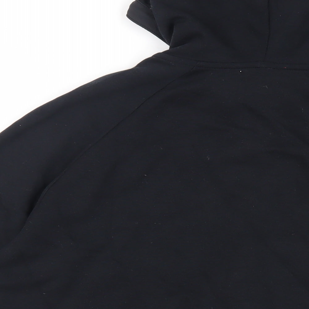 Autograph Mens Black Polyester Pullover Hoodie Size L - Pockets