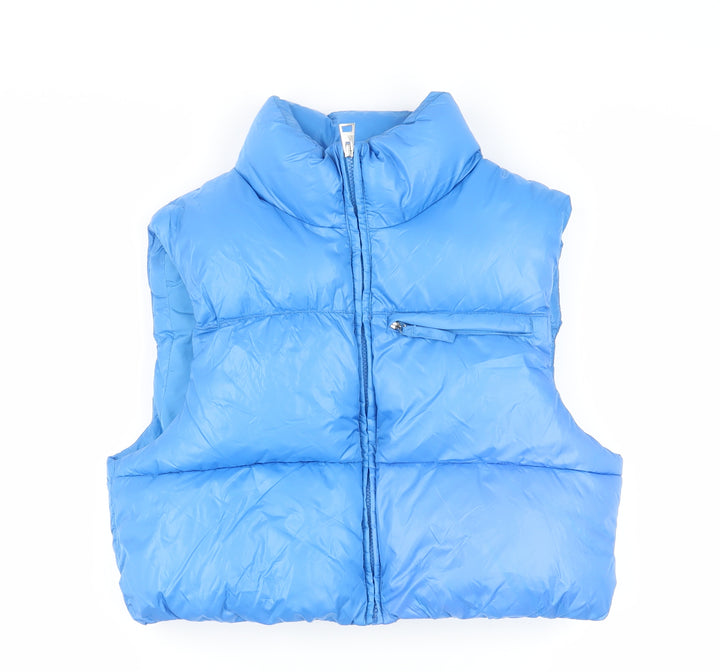 Bershka Womens Blue Gilet Jacket Size S Zip