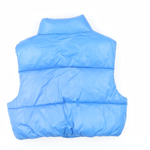 Bershka Womens Blue Gilet Jacket Size S Zip
