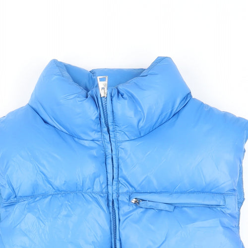 Bershka Womens Blue Gilet Jacket Size S Zip