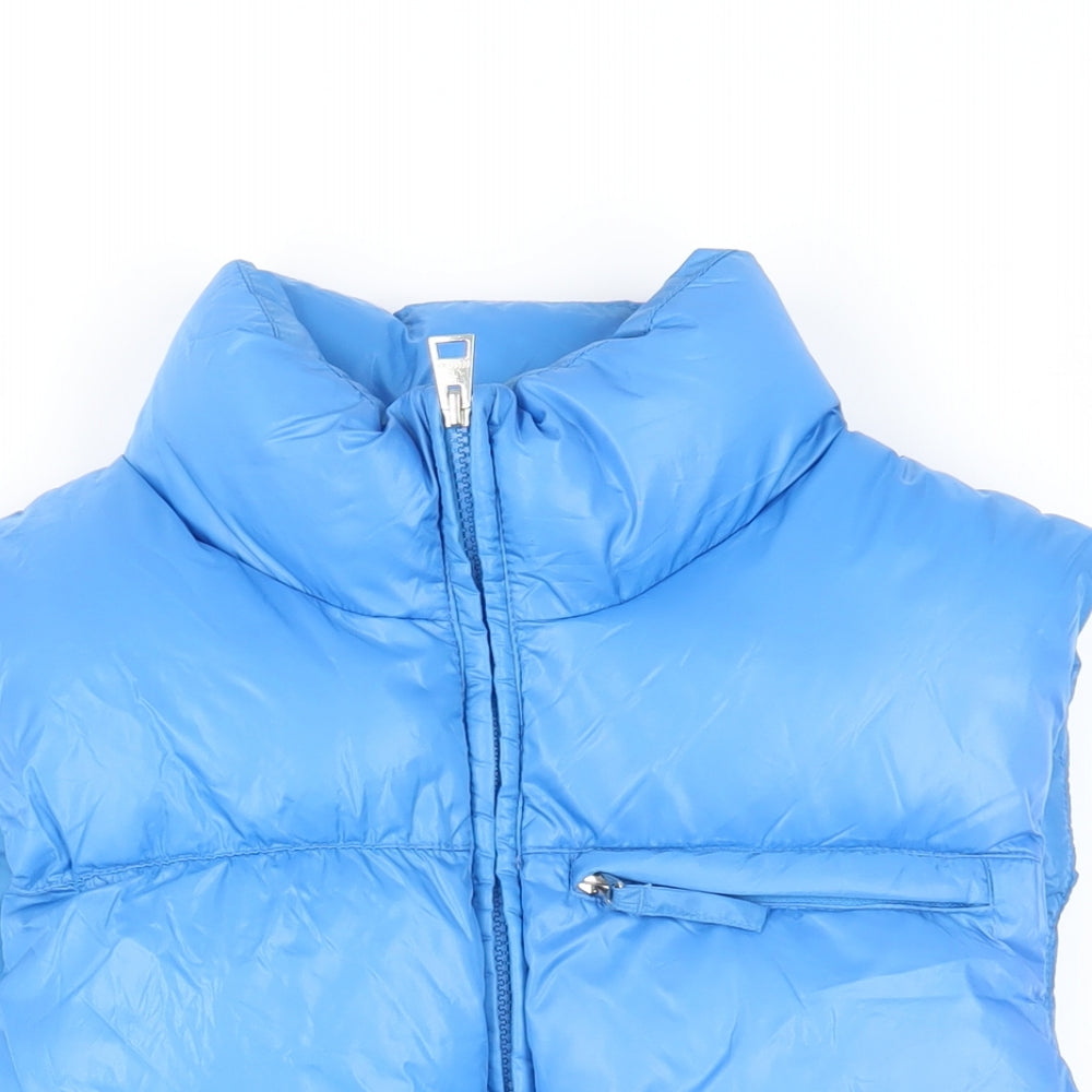Bershka Womens Blue Gilet Jacket Size S Zip