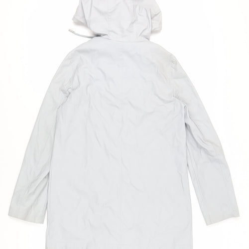 Dorothy Perkins Womens Grey Rain Coat Coat Size 10 Zip - Hooded Water Resistant