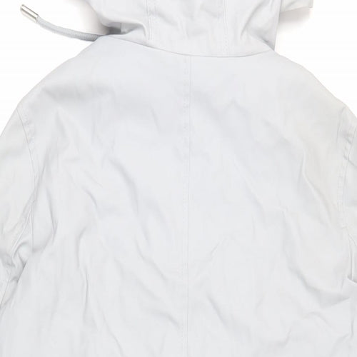 Dorothy Perkins Womens Grey Rain Coat Coat Size 10 Zip - Hooded Water Resistant