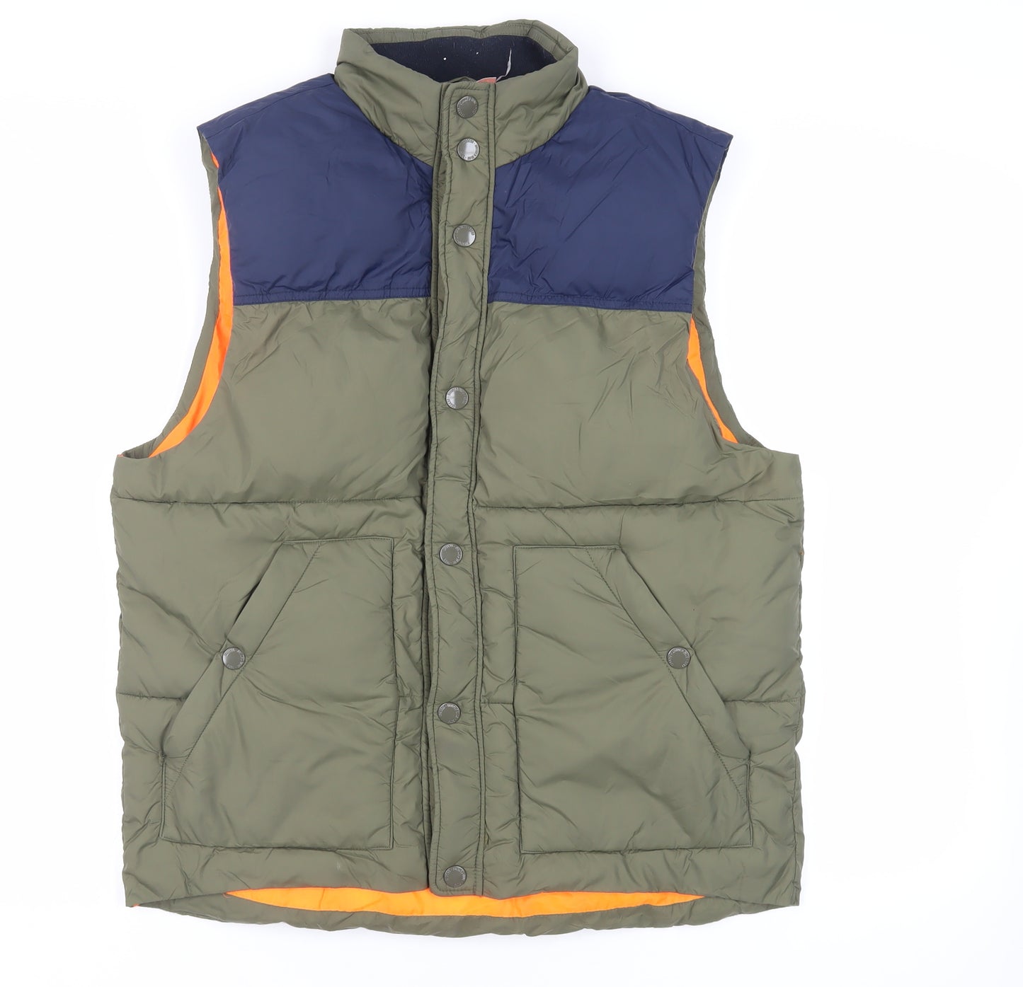 Divided by H&M Mens Green Gilet Jacket Size M Snap