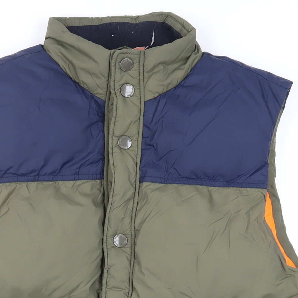 Divided by H&M Mens Green Gilet Jacket Size M Snap